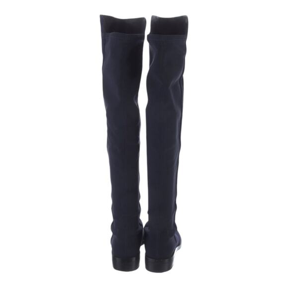 Stuart Weitzman Women's Blue Midland Nice Knee High Riding Heeled Boots Size 5.5 - Picture 3 of 6